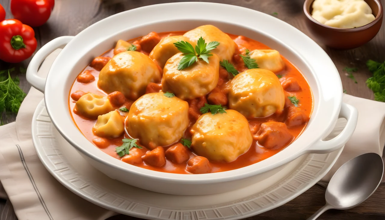 Chicken Paprikash with Dumplings