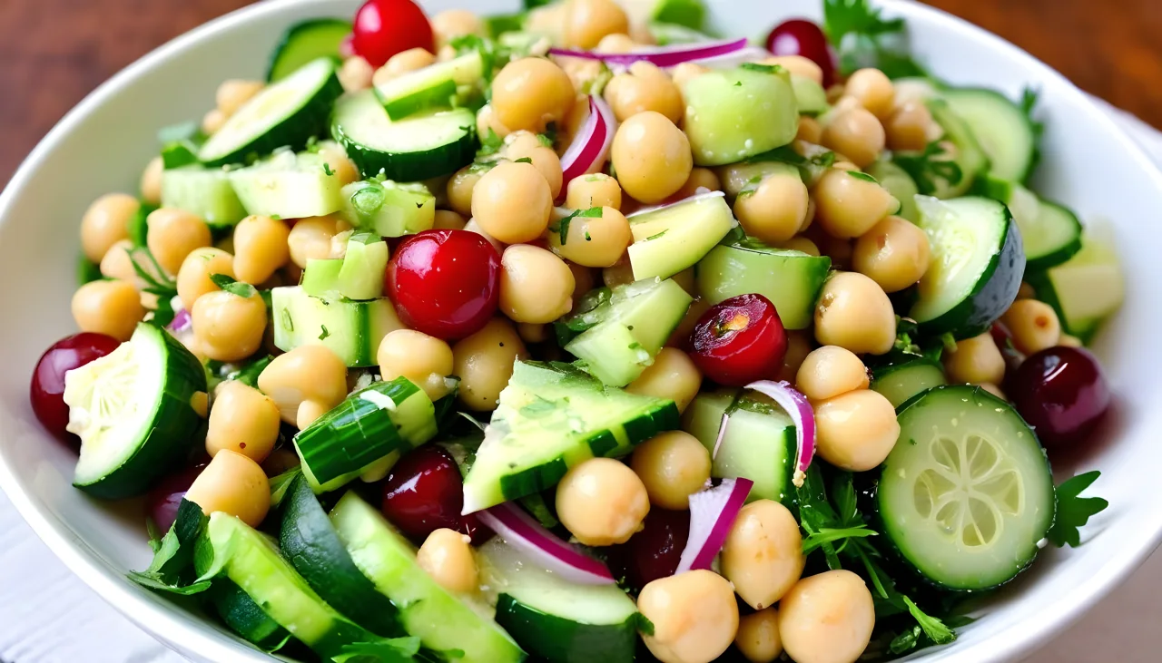 Easy Chickpea Salad with Lemon Dressing