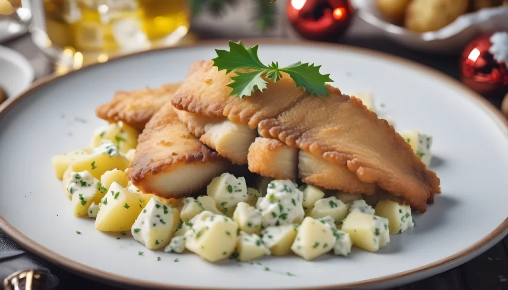 Christmas Fried Carp with Potato Salad