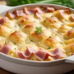 Creamy Scalloped Potatoes with Ham and Cheese