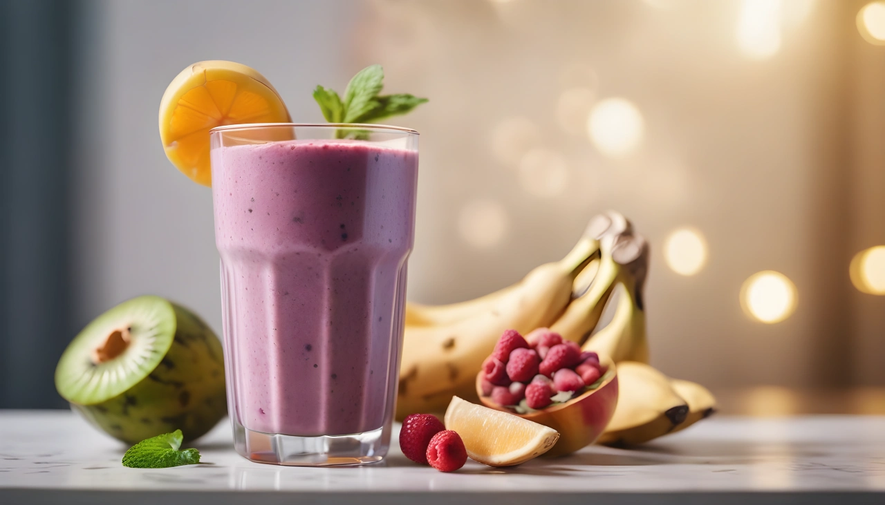 Healthly Fruit Smoothie with Ginger