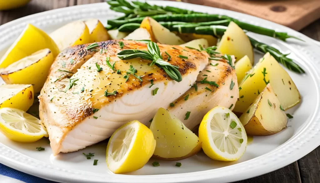 Oven Baked Lemon-Herb Chicken Breast