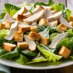 Homemade Chicken Caesar Salad with Dressing