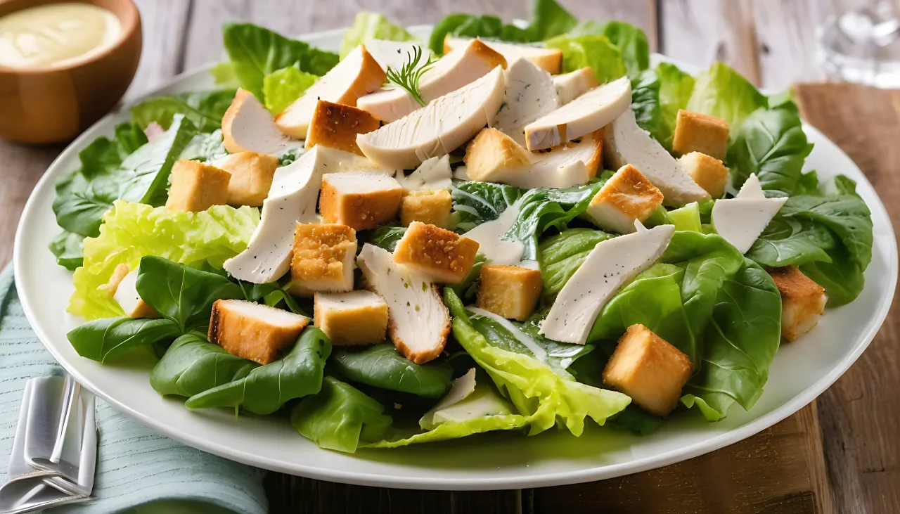 Homemade Chicken Caesar Salad with Dressing: Recipe | Mish Mash Recipes