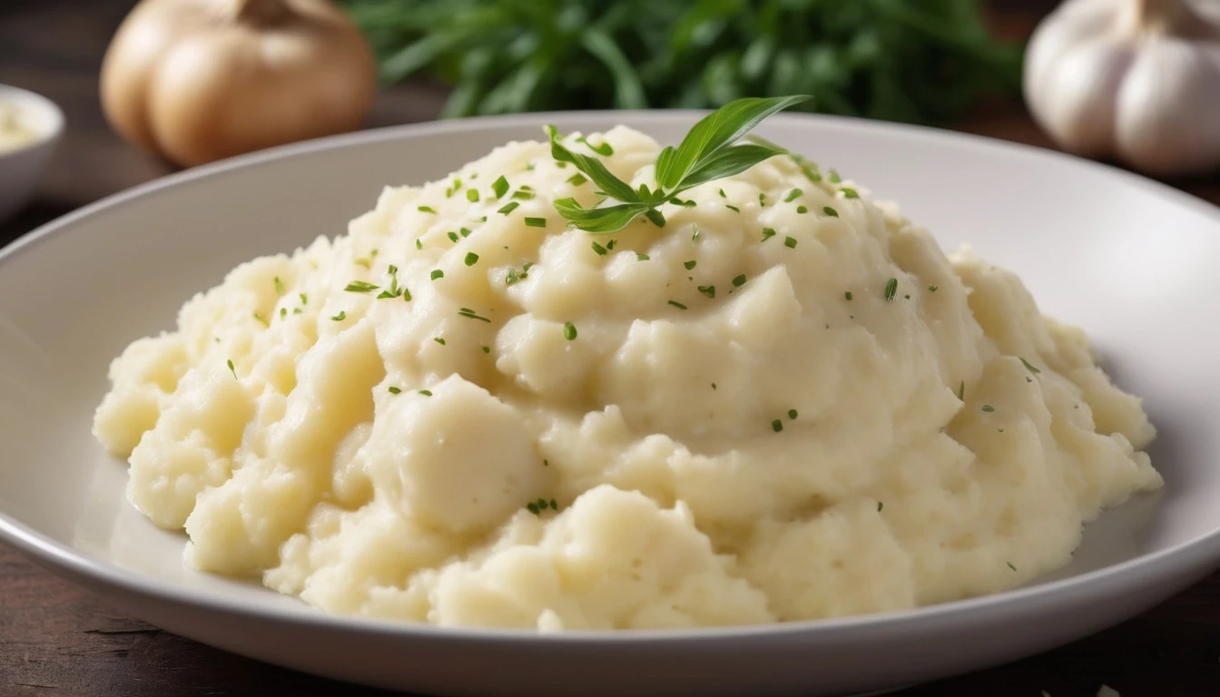 Homemade Creamy Garlic Mashed Potatoes