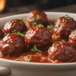 Crockpot BBQ Meatballs with Grape Jelly