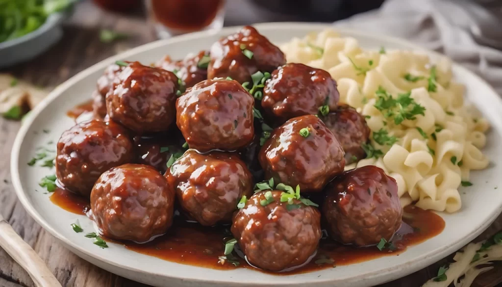 Crockpot BBQ Meatballs with Grape Jelly