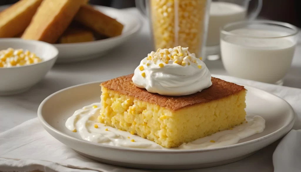 Cornbread with Creamed Corn and Sour Cream