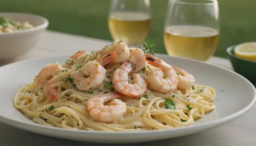 Creamy Garlic Shrimp Scampi Pasta