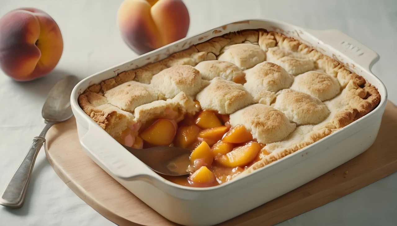 Peach Cobbler with Canned Peaches