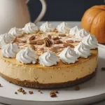 Pumpkin Cheesecake with Sour Cream Topping