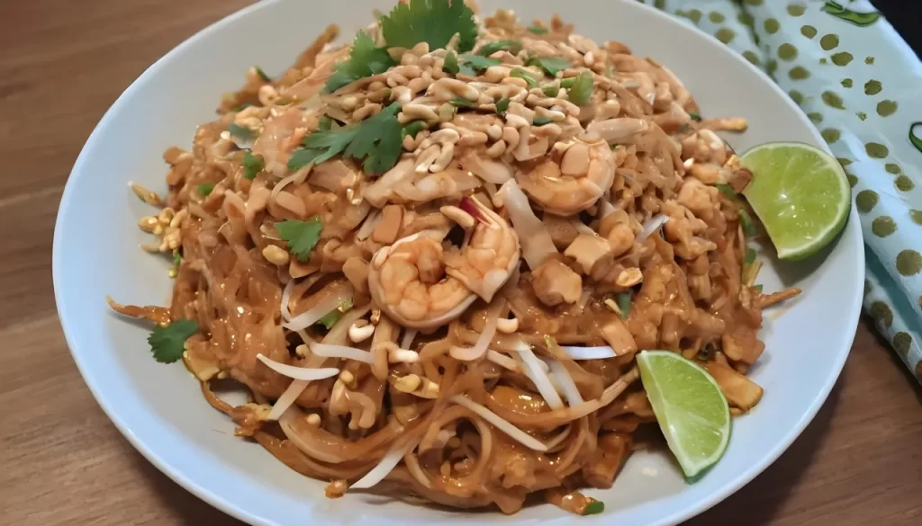 Authentic Pad Thai with Peanut Sauce