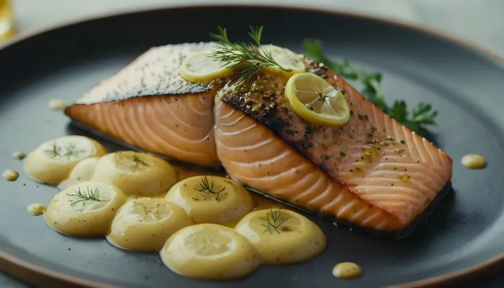 Baked Salmon with Dijon Mustard and Honey