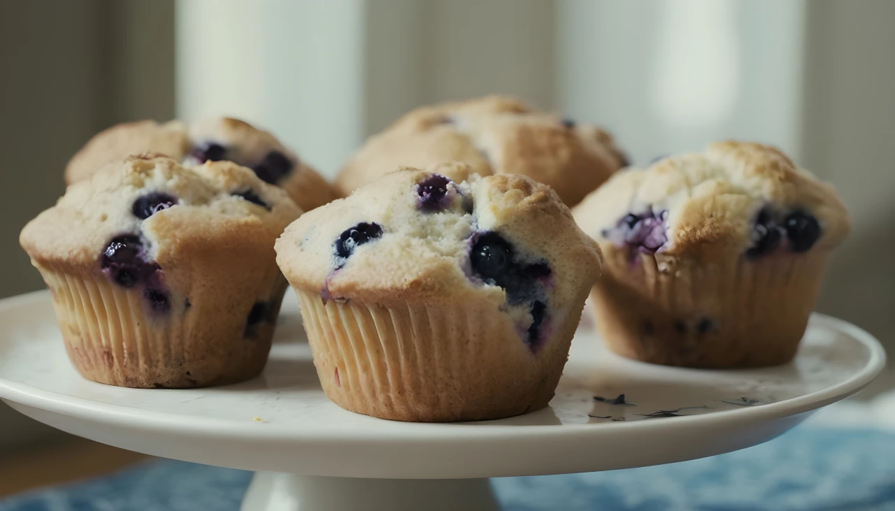 Blueberry Muffins from Scratch with Frozen Blueberries