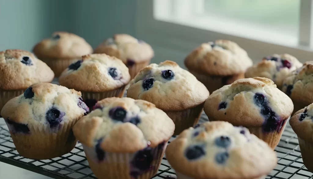 Blueberry Muffins from Scratch with Frozen Blueberries