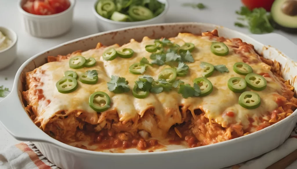 Chicken Enchilada Casserole with Cream of Chicken Soup