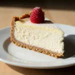 gluten free cheesecake with almond crust.