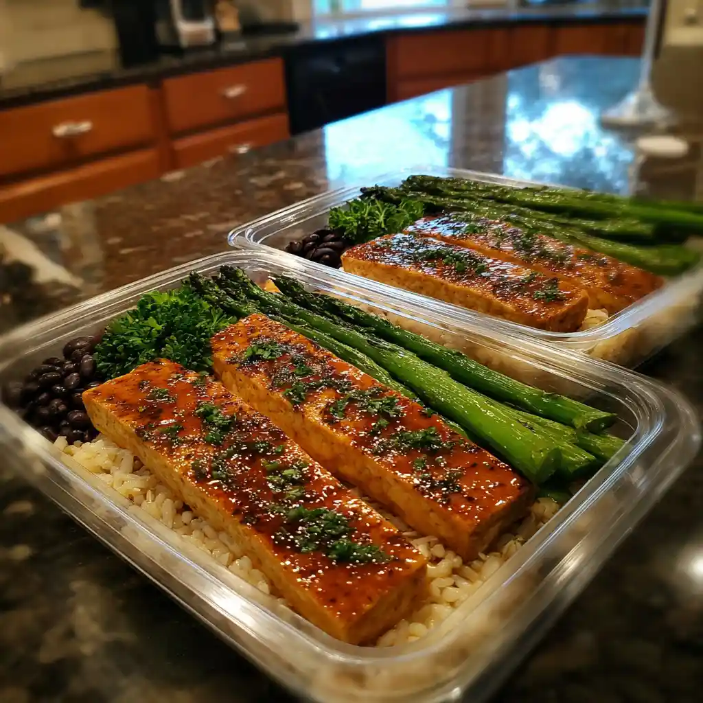 vegan meal prep ideas with tofu and quinoa