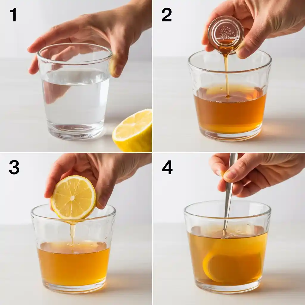 Natural Ozempic Recipe ingredients including apple cider vinegar, lemon, ginger, cayenne pepper, and honey