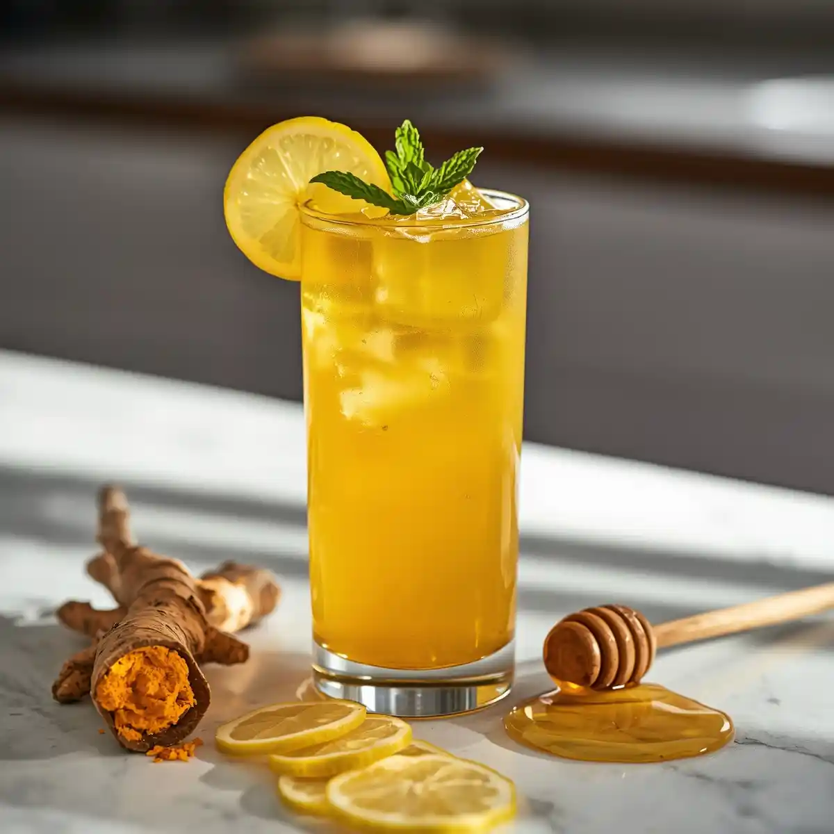 Turmeric Honey Iced Tea